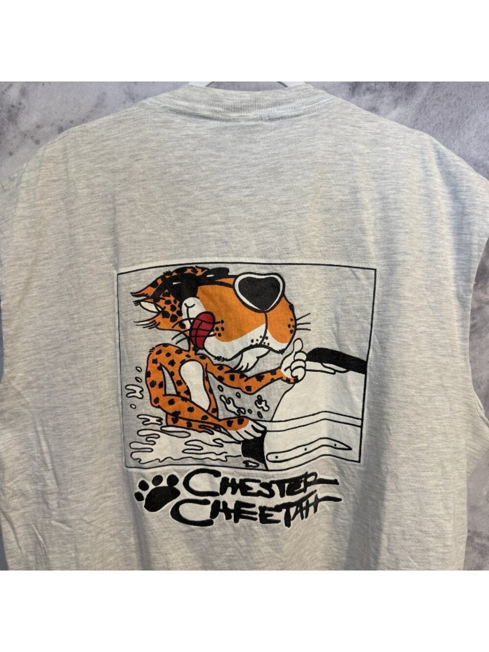 Vintage Chester Cheetah Cheetos T Shirt Cut Off Tank Top Gray 2XL XXL